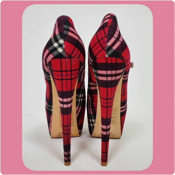Madison Shoes - Plaid platform mary janes